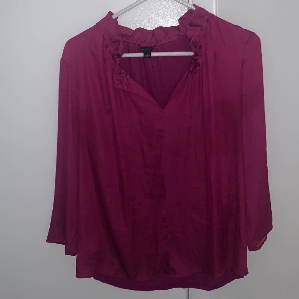 Ann Taylor Fuschia Blouse
